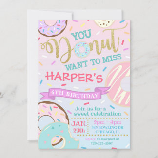 Einladung von Donut zum Geburtstag