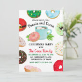 Einladung von Donuts und Cocoa-Feier (Stehend Vorderseite)