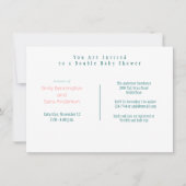 Einladung von Doppel-Babyduschrollen (Vorderseite)