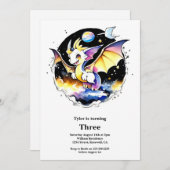 Einladung von Dragon Birthday (Vorne/Hinten)