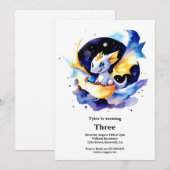 Einladung von Dragon Birthday (Vorne/Hinten)