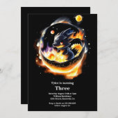 Einladung von Dragon Birthday (Vorne/Hinten)