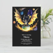 Einladung von Dragon Birthday (Stehend Vorderseite)
