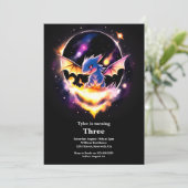 Einladung von Dragon Birthday (Stehend Vorderseite)