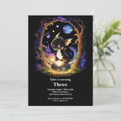 Einladung von Dragon Birthday (Stehend Vorderseite)