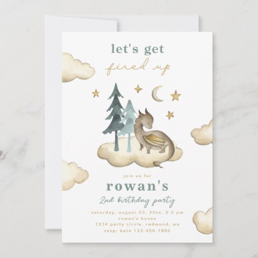 Einladung von Dragon Birthday | Einladung von Drac (Vorderseite)