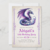 Einladung von Dragon Girl zum Geburtstag (Vorderseite)