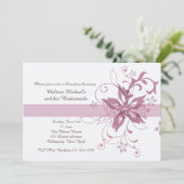 Einladung von Drama und Fanfare Mauve (Stehend Vorderseite)