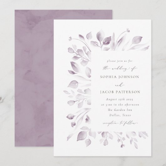 Einladung von Dreamy Foliage (Vorne/Hinten)