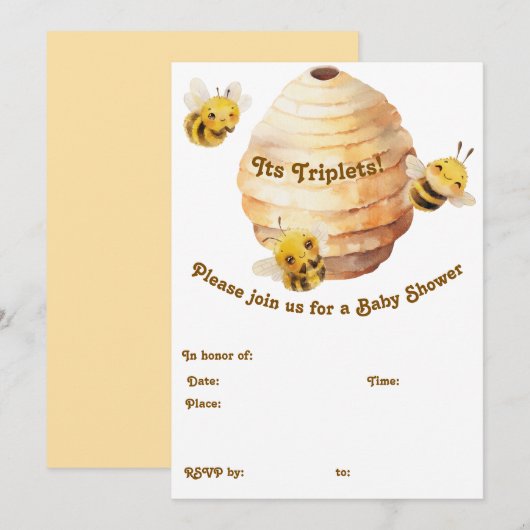 Einladung von drei Bienen (Vorne/Hinten)