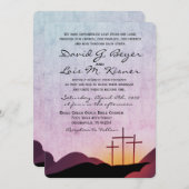 Einladung von drei Crosses Hochzeit (Vorne/Hinten)