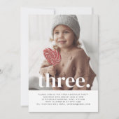 Einladung von drei Fotos zum Geburtstag (Vorderseite)