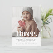 Einladung von drei Fotos zum Geburtstag (Stehend Vorderseite)