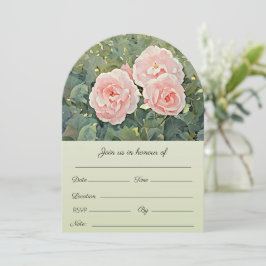 Einladung von drei Hübschen Rose