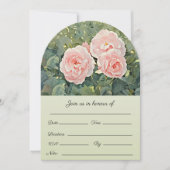 Einladung von drei Hübschen Rose (Vorderseite)