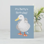 Einladung von Duck Birthday (Stehend Vorderseite)