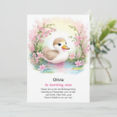 Einladung von Duck Girl zum Geburtstag (Stehend Vorderseite)