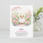 Einladung von Duck Girl zum Geburtstag (Stehend Vorderseite)