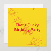 Einladung von Duckie Birthday (Vorne/Hinten)