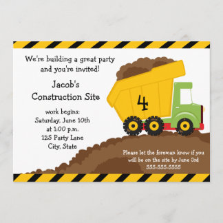 Einladung von Dump Truck zum Geburtstag