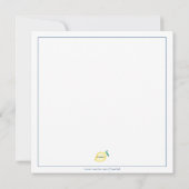 Einladung von Dusty Blue Floral Square (Rückseite)