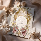 Einladung von Dusty Pink & Gold Floral Wedding