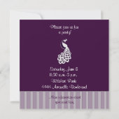 Einladung von Eggplant Peacock (Rückseite)