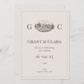 Einladung von Eichen und Elfenbein (Vorne/Hinten)