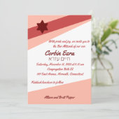 Einladung von einfachen Angles Lachs (Stehend Vorderseite)