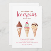 Einladung von Eiscreme-Cones (Vorne/Hinten)