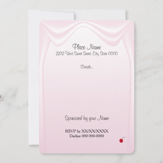 Einladung von Eiscreme-Party (Rückseite)