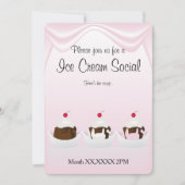 Einladung von Eiscreme-Party (Vorderseite)