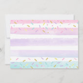 Einladung von Eiscreme Süße 1. Geburtstag (Rückseite)