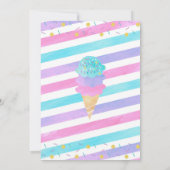 Einladung von Eiscreme zum 2. Geburtstag (Rückseite)