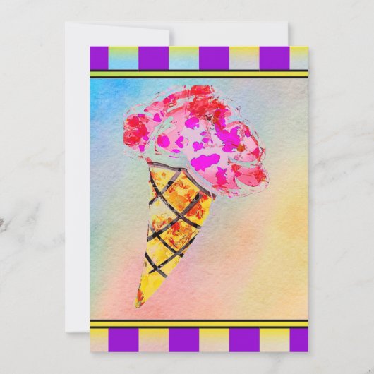 Einladung von Eiskrem (Vorderseite)