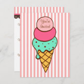 Einladung von Eiskrem (Vorne/Hinten)