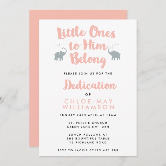 Einladung von Elefanten zur Christlichen Dedicatio (Vorne/Hinten)