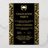 Einladung von Elegance Foil Frame Abschluss (Vorderseite)