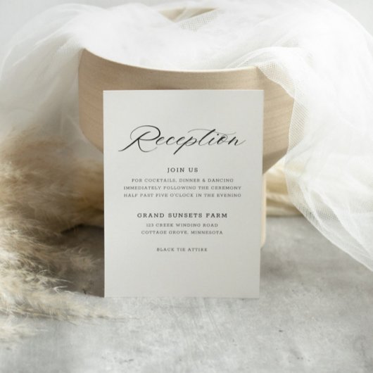 Einladung von eleganten Script-Empfängen