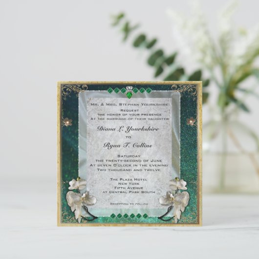 Einladung von Emerald Diamond (Stehend Vorderseite)