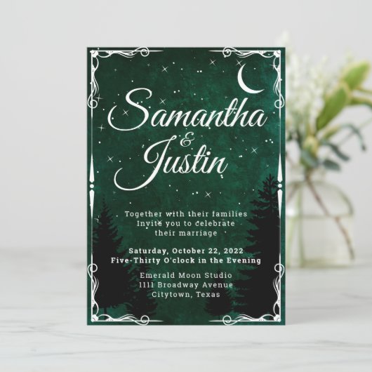 Einladung von Emerald Fantasy Forest (Stehend Vorderseite)