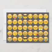 Einladung von Emoji Birthday (Rückseite)