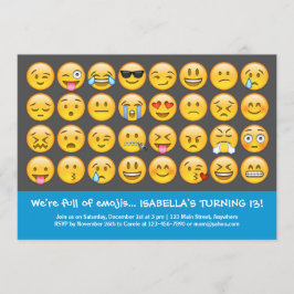 Einladung von Emoji Birthday