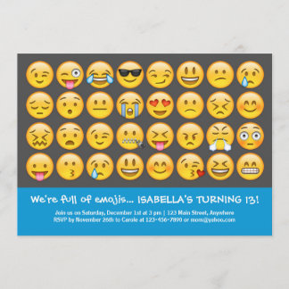 Einladung von Emoji Birthday