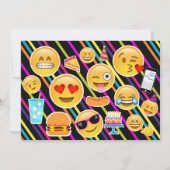 Einladung von Emoji Birthday (Rückseite)