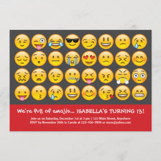 Einladung von Emoji Birthday