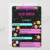 Einladung von Emoji Birthday (Vorderseite)