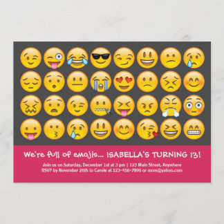 Einladung von Emoji Birthday