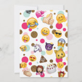 Einladung von Emoji Birthday - Einladungen zum The (Rückseite)