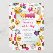 Einladung von Emoji Birthday - Einladungen zum The (Vorne/Hinten)